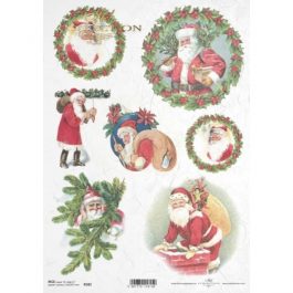 Itd. Collection Ριζόχαρτο Decoupage A4 (21X29,7 cm) Christmas Motifs – Santa Claus R0582
