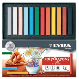 Ξηρά Παστέλ Lyra Polycrayons Soft 12 Τεμάχια