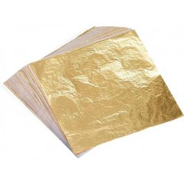 100 Φύλλα Χρυσού Imitation (Μπρουτζίνα) 16x16cm Ελεύθερο