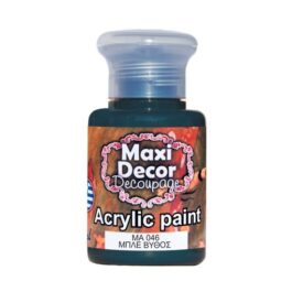 Ακρυλικά χρώματα Maxi Decor μπλε-βυθός 60ml 46