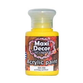 Ακρυλικά χρώματα Maxi Decor κίτρινο-κίτρου 60ml
