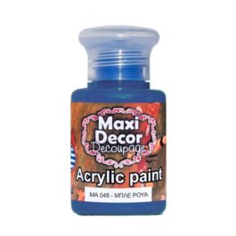 Ακρυλικά χρώματα Maxi Decor μπλε-ρουα 60ml 48
