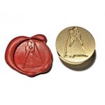 Ορειχάλκινη Σφραγίδα Φ 2,5cm “Bride & Groom” για Βουλοκέρι