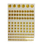 Πέρλες αυτοκόλλητες χρυσές 115τεμ. σε καρτέλα (28938-18)