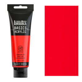 Liquitex Basics 118ml Acrylic 983 Fluorescent Red